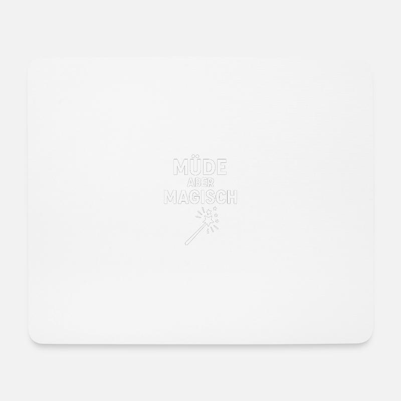 Müde aber magisch – Lustiges Mama Logo - Mousepad (Querformat) - Weiß