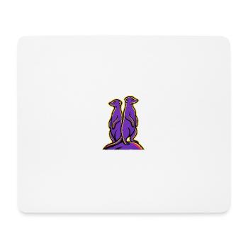 Two meerkats on a hill - Mouse Pad (horizontal) - white - Front