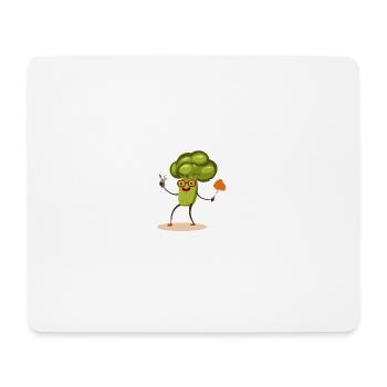 Brokkoli - Mousepad (Querformat) - Weiß - Vorne