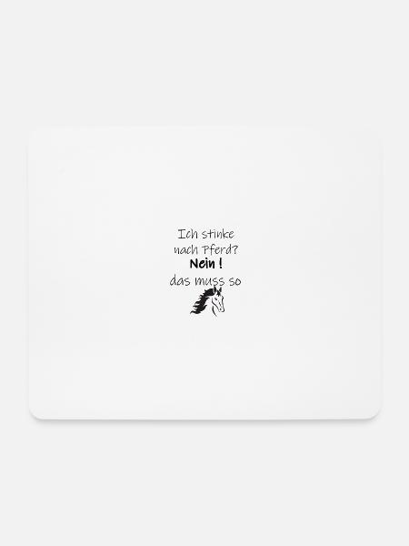 pferd stink - Mousepad (Querformat) - Weiß