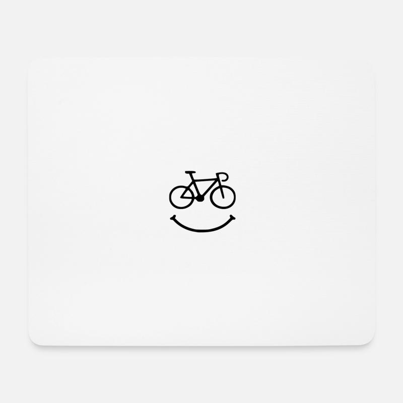 fahrrad smile - Mousepad (Querformat) - Weiß