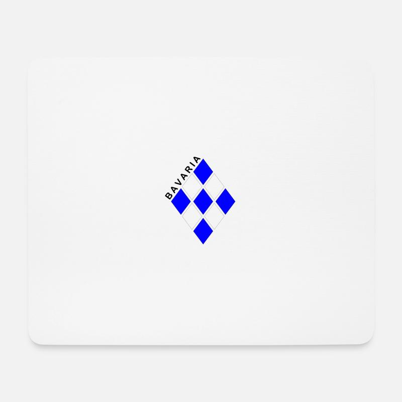 Diamond pattern blue and white Bavaria - Mouse Pad (horizontal) - white