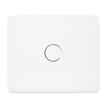 Géométrie de l’esquisse circulaire - Tapis de souris (format paysage) - blanc - Devant
