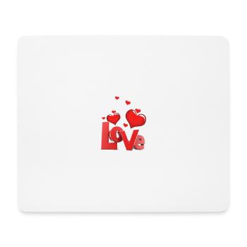 3D Love - Mouse Pad (horizontal) - white - Front