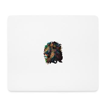 TÊTE DE LION MAJESTUEUX - Tapis de souris (format paysage) - blanc - Devant