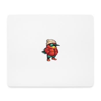 Hummingbird Bird Winter - Mouse Pad (horizontal) - white - Front
