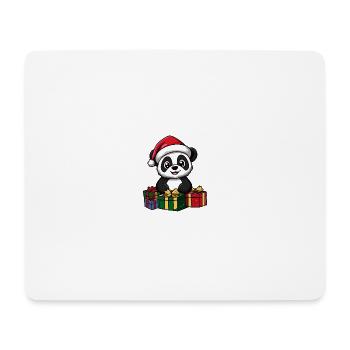 Panda Christmas Comic Gifts - Mouse Pad (horizontal) - white - Front