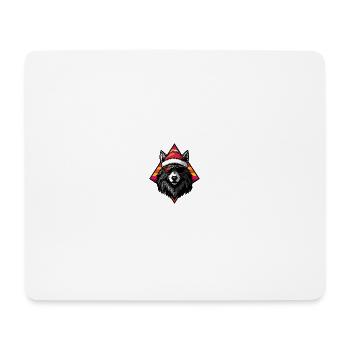 Wolf Weihnachten Cool - Mousepad (Querformat) - Weiß - Vorne