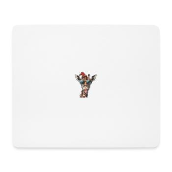 Giraffe Christmas Funny - Mouse Pad (horizontal) - white - Front