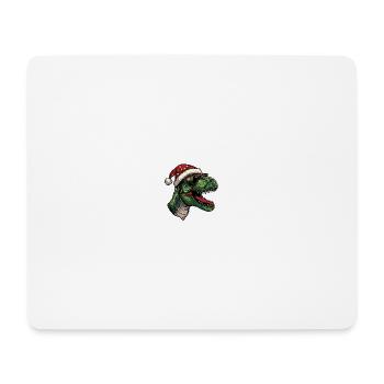 Dinosaurier T-Rex Weihnachten Lustig - Mousepad (Querformat) - Weiß - Vorne