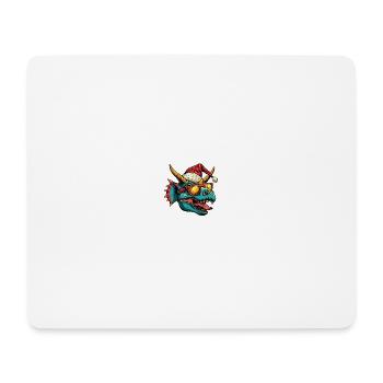 Dinosaurier triceratops Weihnachten Lustig - Mousepad (Querformat) - Weiß - Vorne