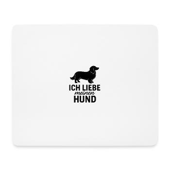 Ich liebe meinen Hund 5 - Mousepad (Querformat) - Weiß - Vorne