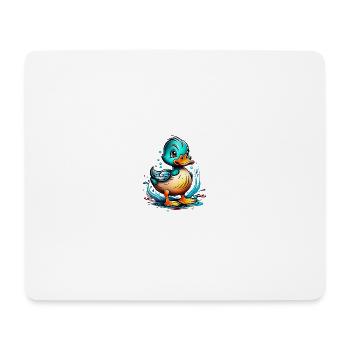 Niedliches Enten-Design mit Wasser-Details - Mousepad (Querformat) - Weiß - Vorne
