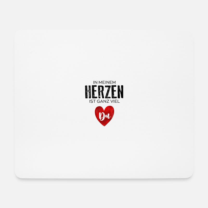 In meinem Herzen ist ganz viel Du - Mousepad (Querformat) - Weiß