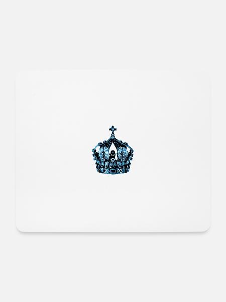 blue crown - Mouse Pad (horizontal) - white
