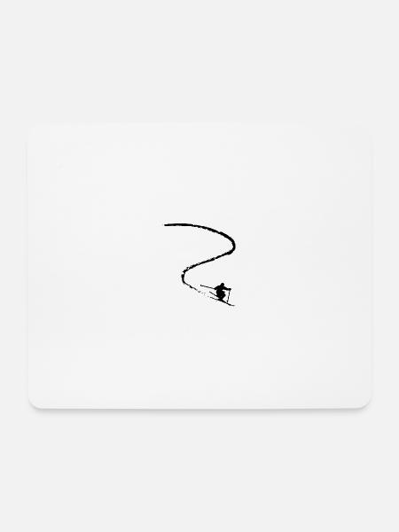 Skiing skiing ski motif for skiers - Mouse Pad (horizontal) - white