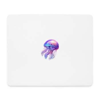 Méduses colorées et transparentes - Tapis de souris (format paysage) - blanc - Devant