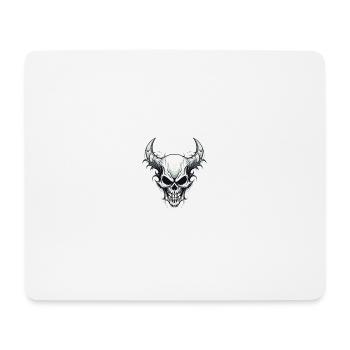 Crâne - Tapis de souris (format paysage) - blanc - Devant