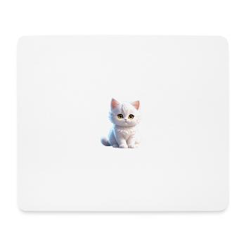 Cute white kitty - Mouse Pad (horizontal) - white - Front