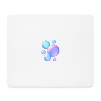 Color Bubbles – Stylische Seifenblasen in 3D-Optik - Mousepad (Querformat) - Weiß - Vorne