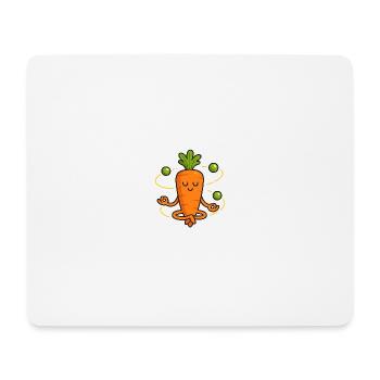 Zen-Karotte und seine schwimmenden Erbsen - Mousepad (Querformat) - Weiß - Vorne