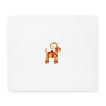 Julbock – Schwedische Weihnachtsziege - Mousepad (Querformat) - Weiß - Vorne