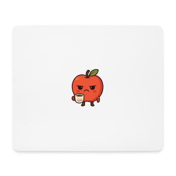 Grumpy Kawaii Apple - Funny Not My Problem Meme - Mousepad (Querformat) - Weiß - Vorne