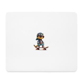 Skater Cat  - Mouse Pad (horizontal) - white - Front