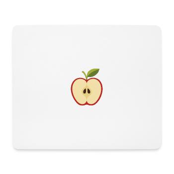 Pomme divisée avec des graines - Tapis de souris (format paysage) - blanc - Devant