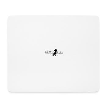 Sports d'hiver - refuge de skieurs - Tapis de souris (format paysage) - blanc - Devant