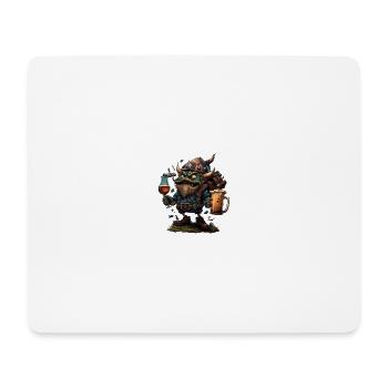 Funny Beer Monster - Mouse Pad (horizontal) - white - Front