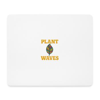 Vagues végétales – Retro Nature Vibes - Tapis de souris (format paysage) - blanc - Devant