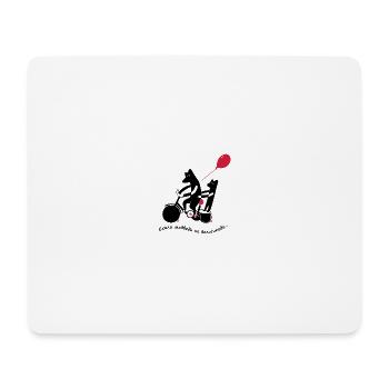 Baeren_Dreirad_Luftballon_mit_Text - Mouse Pad (horizontal) - white - Front