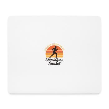 Retro Running T-Shirt für Läufer & Fitness-Fans - Mousepad (Querformat) - Weiß - Vorne