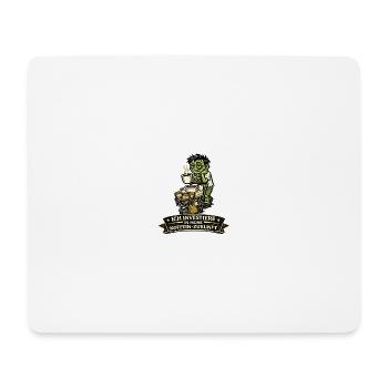 Kaffee-Kapital: Zombie mit Einkaufskorb - Mousepad (Querformat) - Weiß - Vorne