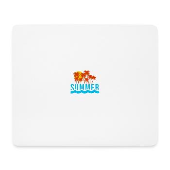 Sommer, Meer, Palmen, Strand, Sonne, Urlaub - Mousepad (Querformat) - Weiß - Vorne
