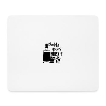 Papa a besoin d’un verre Drôle de phrase - Tapis de souris (format paysage) - blanc - Devant
