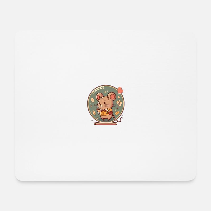 Lehrermaus - Mousepad (Querformat) - Weiß