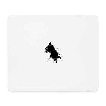katze liebe haustier cat i love heart herz - Mousepad (Querformat) - Weiß - Vorne