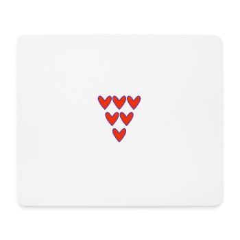 HERZ. HERZ. VALENTINSTAG. LIEBE. LIEBE. PAAR. - Mousepad (Querformat) - Weiß - Vorne