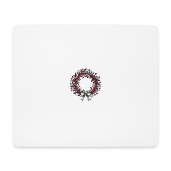 Christmas Wreath Vintage - Mouse Pad (horizontal) - white - Front