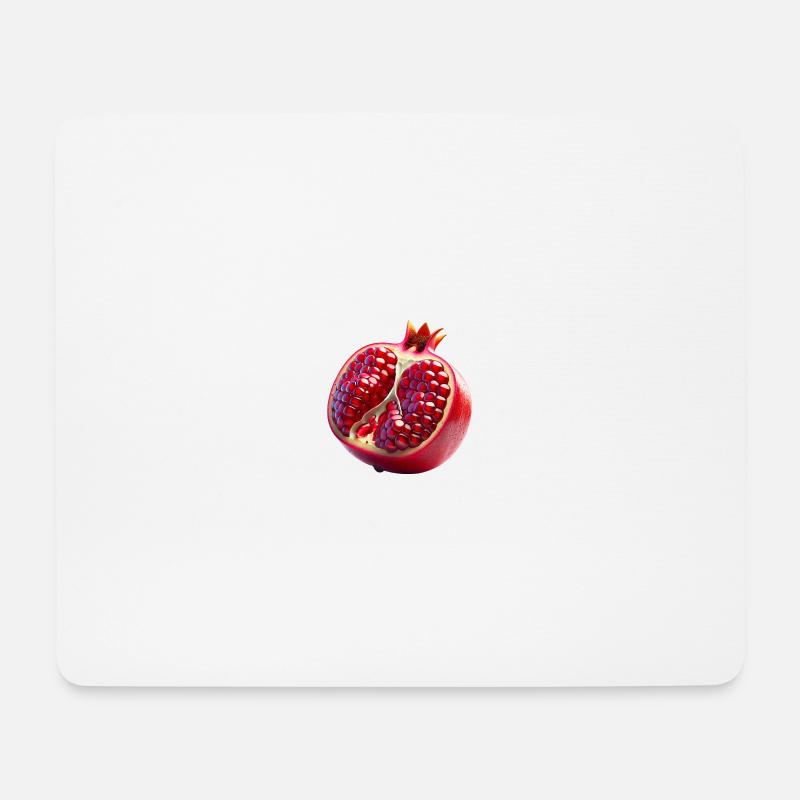 Granatapfel – Saftige Eleganz - Mousepad (Querformat) - Weiß