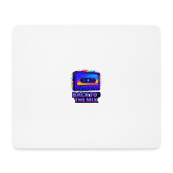 Neon Retro Kassetten Design - Mousepad (Querformat) - Weiß - Vorne