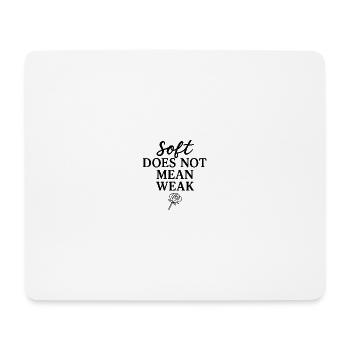 Gentle Strength Quote with Rose - Mouse Pad (horizontal) - white - Front