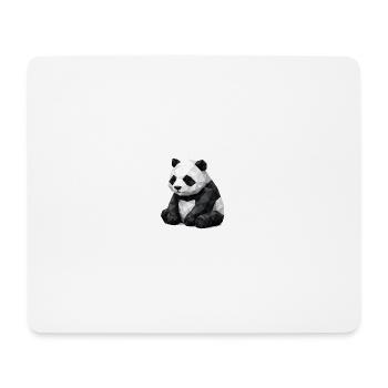 Panda Low-Poly - Mousepad (Querformat) - Weiß - Vorne