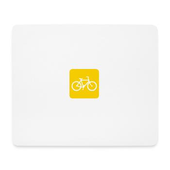 bicycle mountain bike cyclist mountainbike fahrrad - Mousepad (Querformat) - Weiß - Vorne
