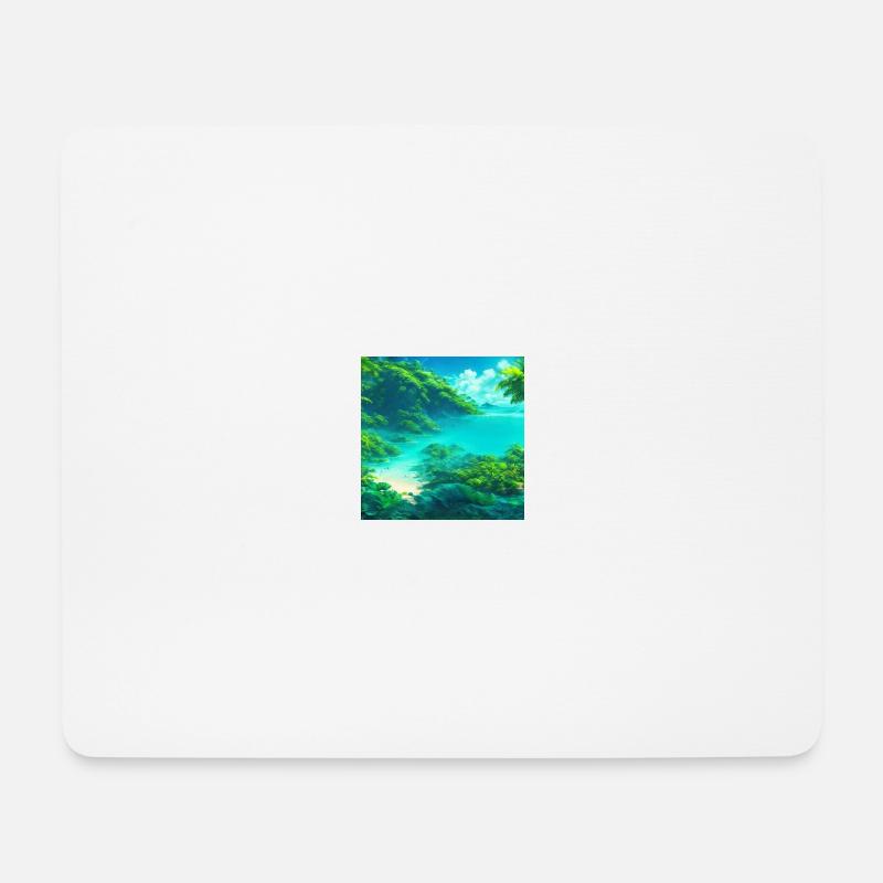 A lush tropical planet - Mousepad (Querformat) - Weiß