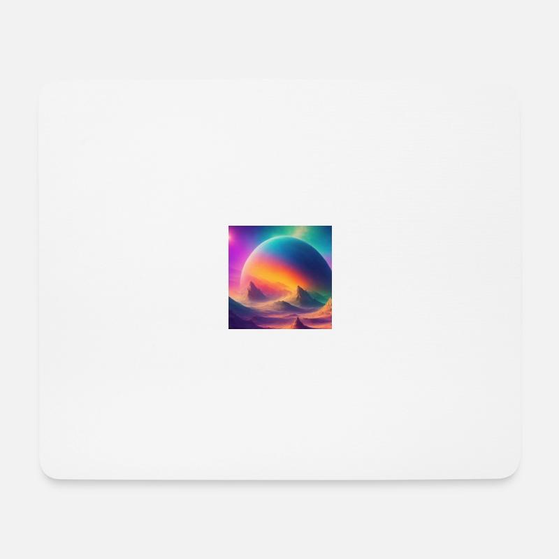 Planet - Mousepad (Querformat) - Weiß