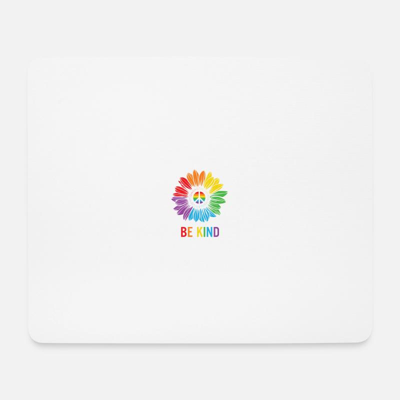 LGBT Design - BE KIND Design - Mousepad (Querformat) - Weiß