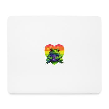 LGBTQIA+ Frosch - Mousepad (Querformat) - Weiß - Vorne